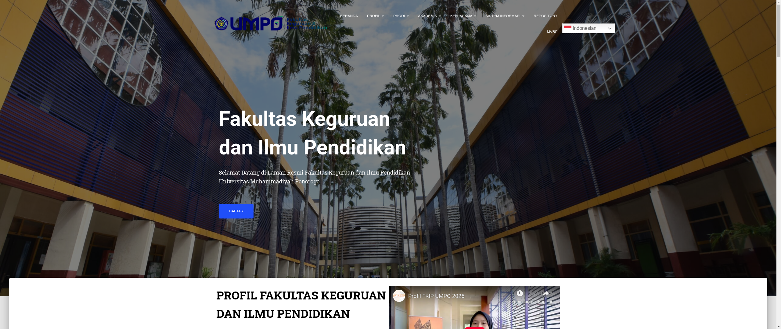 FAKULTAS KEGURUAN DAN ILMU PENDIDIKAN